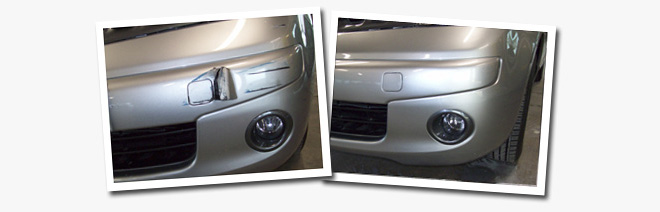 Bumper Repair - Before and after